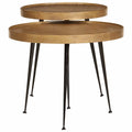 Tavolini da Salotto 2 pz Oro in Legno Multistrato