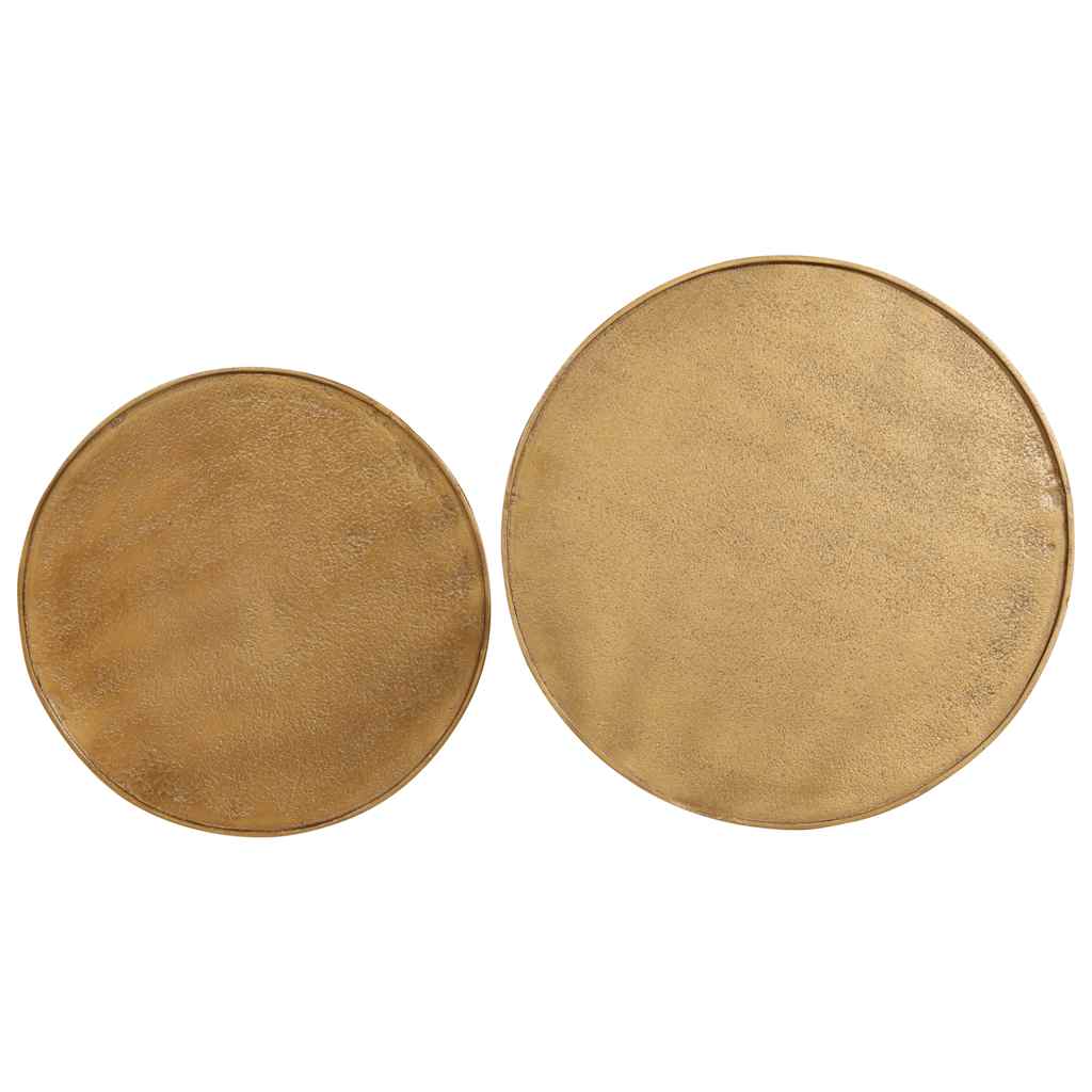 Tavolini da Salotto 2 pz Oro in Legno Multistrato