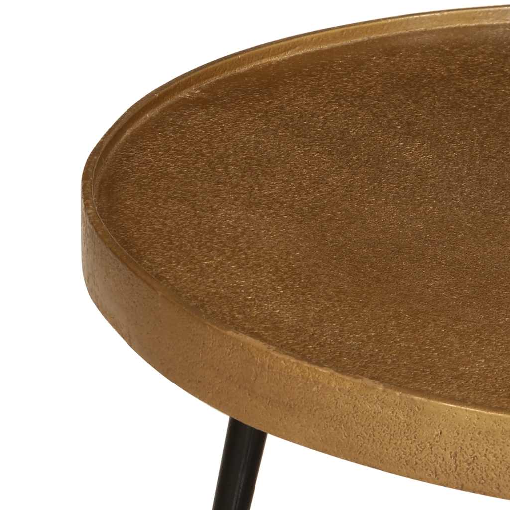 Tavolini da Salotto 2 pz Oro in Legno Multistrato
