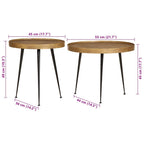 Tavolini da Salotto 2 pz Oro in Legno Multistrato