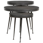 Tavolini da Salotto 3 pz Neri in Legno Multistrato
