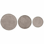 Tavolini da Salotto 3 pz Argento in Legno Multistrato