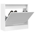 Scarpiera Bianca 60x21x57 cm in Legno Multistrato