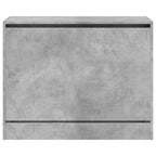 Scarpiera Grigio Cemento 80x34x63 cm in Legno Multistrato