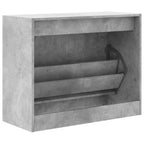 Scarpiera Grigio Cemento 80x34x63 cm in Legno Multistrato