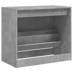Scarpiera Grigio Cemento 80x42x69 cm in Legno Multistrato
