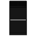 Scarpiera Nera 60x34x116 cm in Legno Multistrato