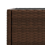 Fioriera da Giardino con Ripiano Marrone in Polyrattan
