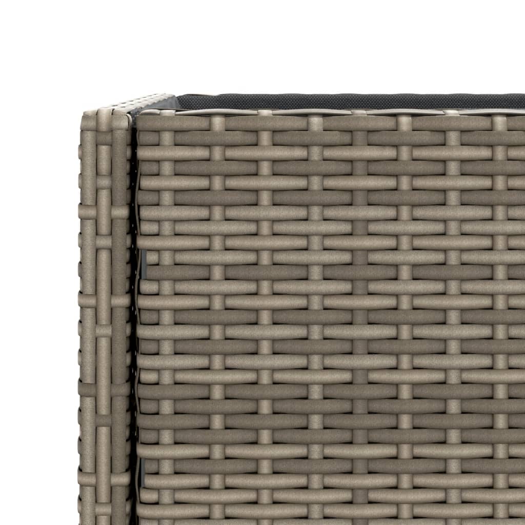 Fioriera da Giardino con Ripiano Grigia in Polyrattan