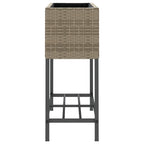 Fioriera da Giardino con Ripiano Grigia in Polyrattan