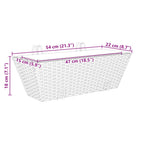 Fioriere con Ganci 2 pz Grigie in Polyrattan