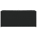 Fioriera da Giardino con 2 Vasi Nera 90x20x40 cm in Polyrattan