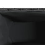Fioriera da Giardino con 2 Vasi Nera 90x20x40 cm in Polyrattan