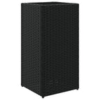 Fioriera da Giardino Nero 30x30x60 cm in Polyrattan