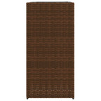 Fioriera da Giardino Marrone 40x40x80 cm in Polyrattan