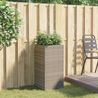 Fioriera da Giardino Grigia 40x40x80 cm in Polyrattan