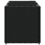 Fioriera da Giardino con 3 Vasi Nera 105x30x32 cm in Polyrattan