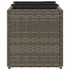 Fioriera da Giardino con 3 Vasi Grigia 105x30x32 cm Polyrattan