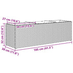 Fioriera da Giardino con 3 Vasi Grigia 105x30x32 cm Polyrattan