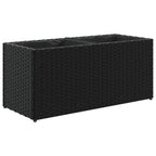 Fioriera da Giardino con 2 Vasi Nera 72x30x32 cm in Polyrattan