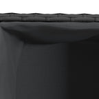 Fioriera da Giardino con 2 Vasi Nera 72x30x32 cm in Polyrattan