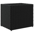 Fioriera da Giardino Nera 36x30x32 cm in Polyrattan