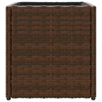 Fioriera da Giardino Marrone 36x30x32 cm in Polyrattan