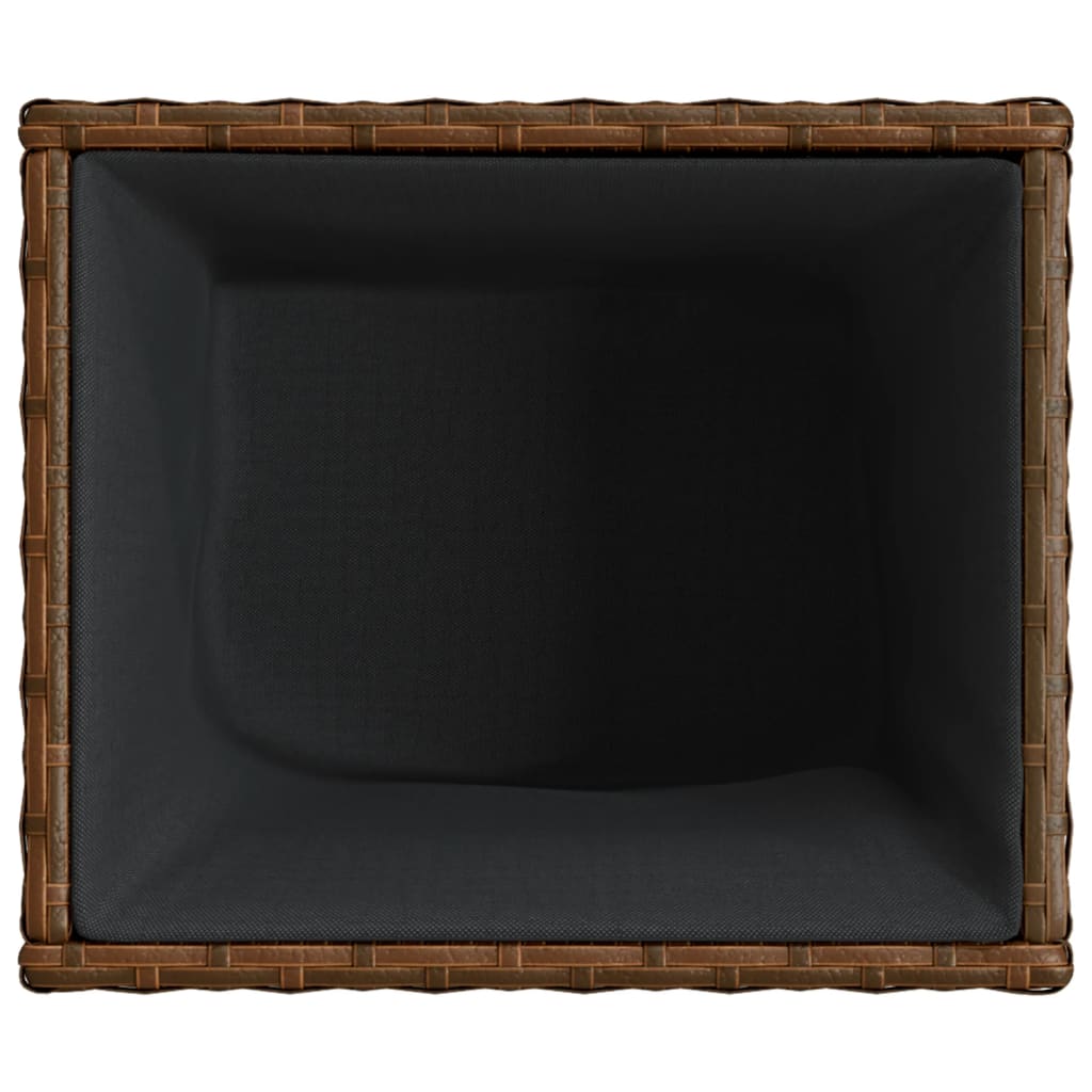 Fioriera da Giardino Marrone 36x30x32 cm in Polyrattan