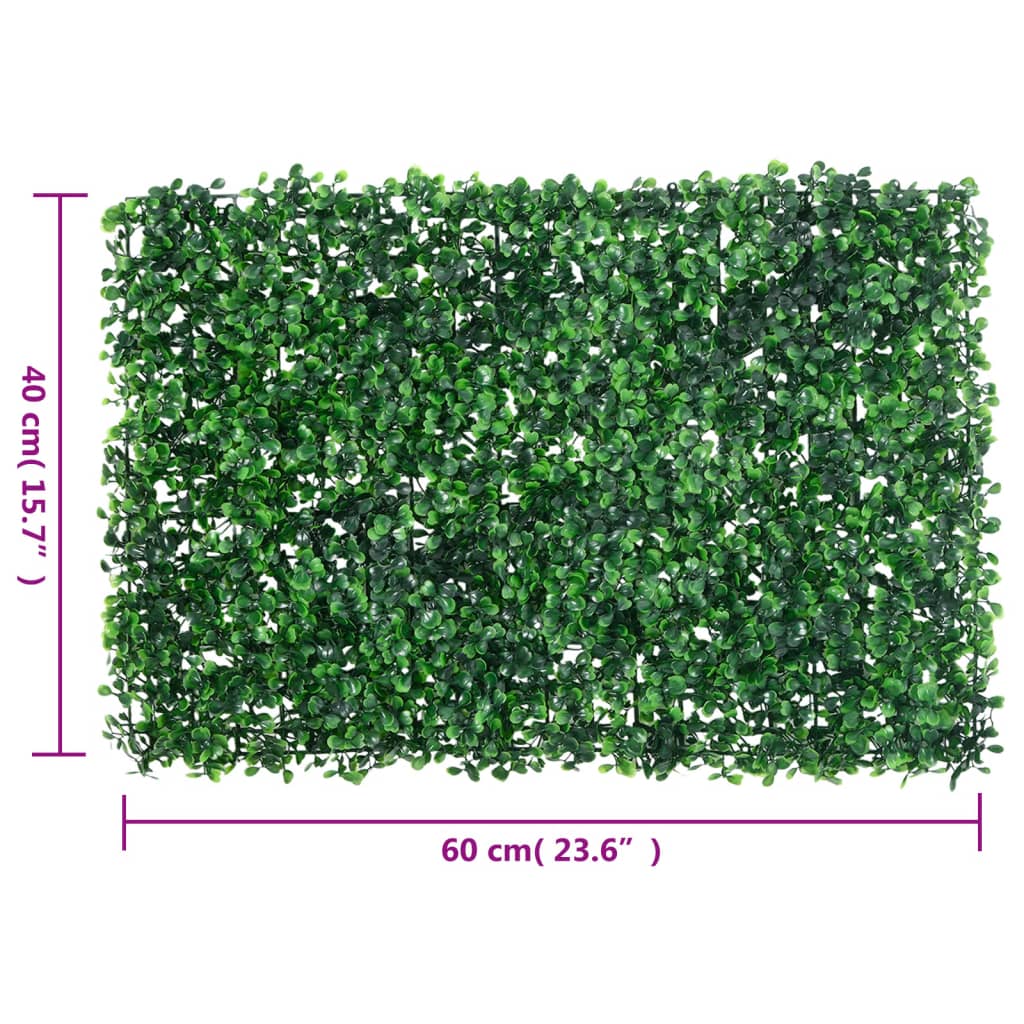 Recinzione Foglie Arbusti Artificiali 6 pz Verde 40x60 cm