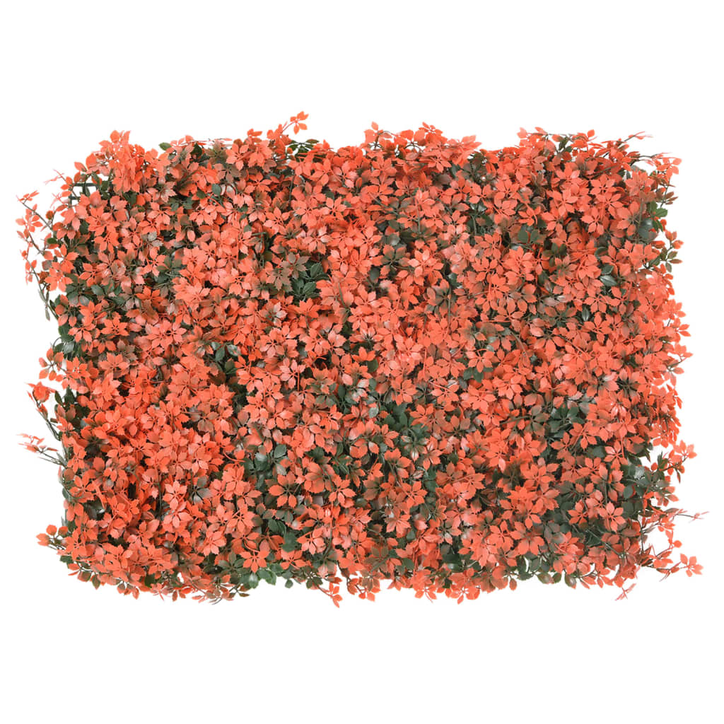 Recinzione Foglie Acero Artificiali 6 pz Rosso Chiaro 40x60cm