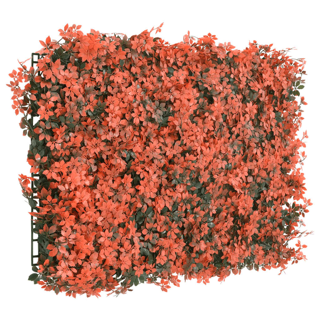 Recinzione Foglie Acero Artificiali 6 pz Rosso Chiaro 40x60cm