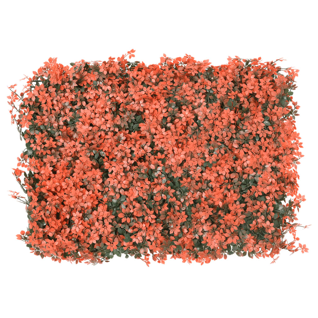 Recinzione Foglie Acero Artificiali 24 pz Rosso Chiaro 40x60cm