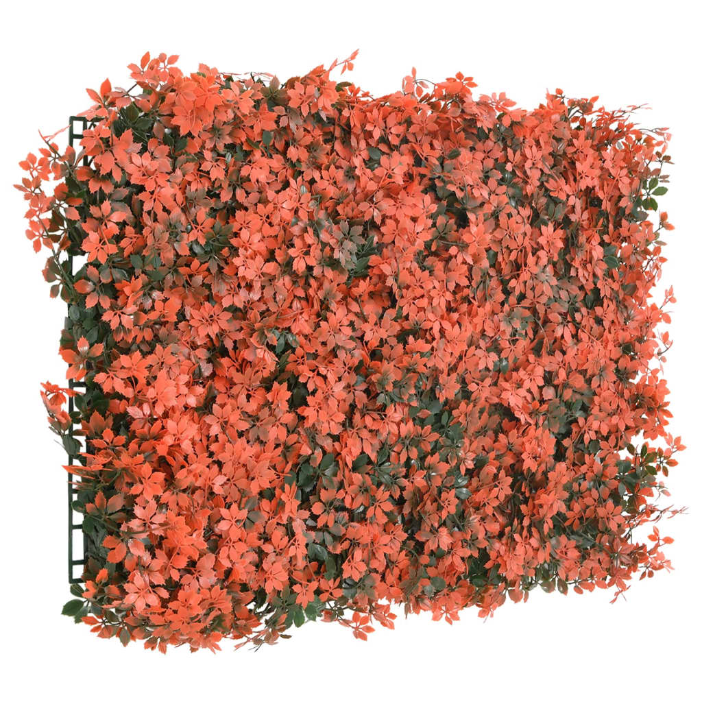 Recinzione Foglie Acero Artificiali 24 pz Rosso Chiaro 40x60cm