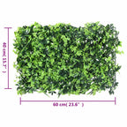 Recinzione Foglie Artificiali 6 pz Verde 40x60 cm