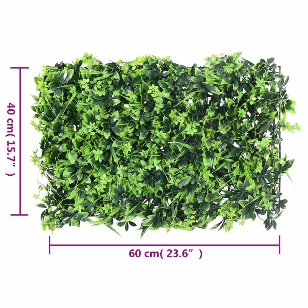 Recinzione Foglie Artificiali 6 pz Verde 40x60 cm
