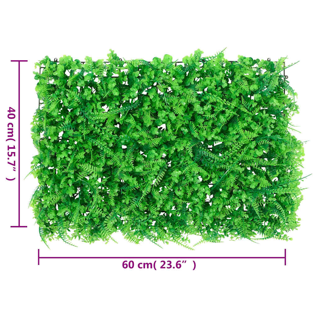 Recinzione Foglie Felce Artificiali 6 pz Verde 40x60 cm