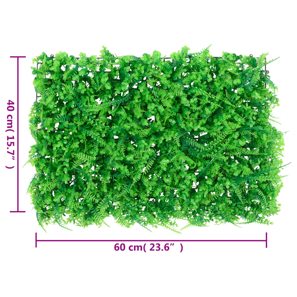 Recinzione Foglie Felce Artificiali 24 pz Verde 40x60 cm