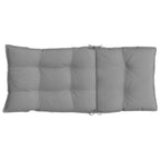 Cuscini per Sedia Schienale Alto 2 pz Grigio Tessuto Oxford