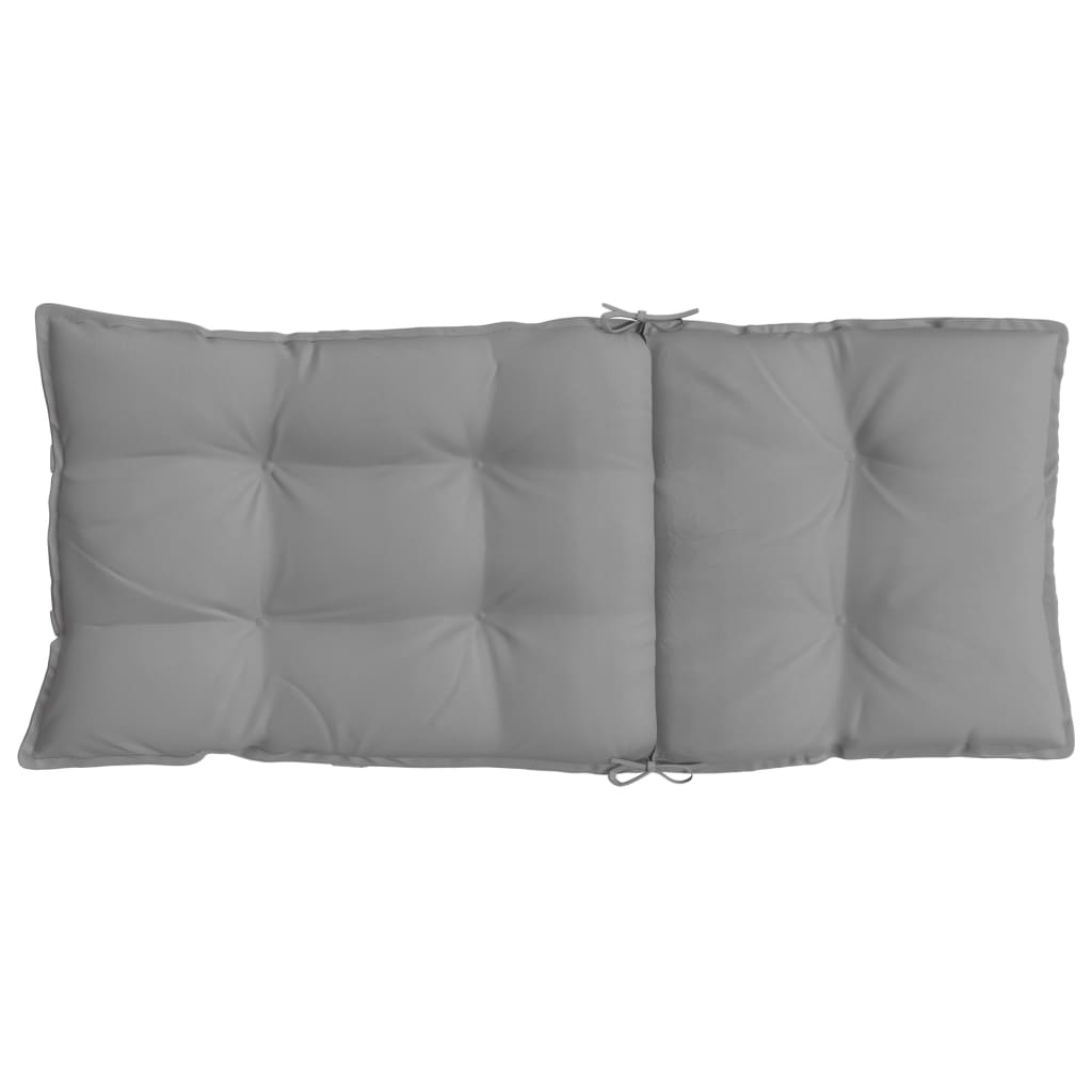 Cuscini per Sedia Schienale Alto 4 pz Grigio Tessuto Oxford