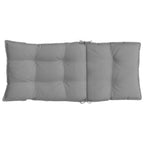 Cuscini per Sedia Schienale Alto 4 pz Grigio Tessuto Oxford