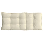 Cuscini per Sedia con Schienale Alto 2 pz Crema Tessuto Oxford