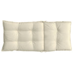 Cuscini per Sedia con Schienale Alto 4 pz Crema Tessuto Oxford