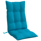 Cuscini Sedia con Schienale Alto 2 pz Blu Chiaro Tessuto Oxford