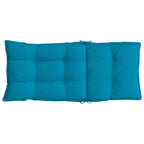 Cuscini Sedia con Schienale Alto 2 pz Blu Chiaro Tessuto Oxford