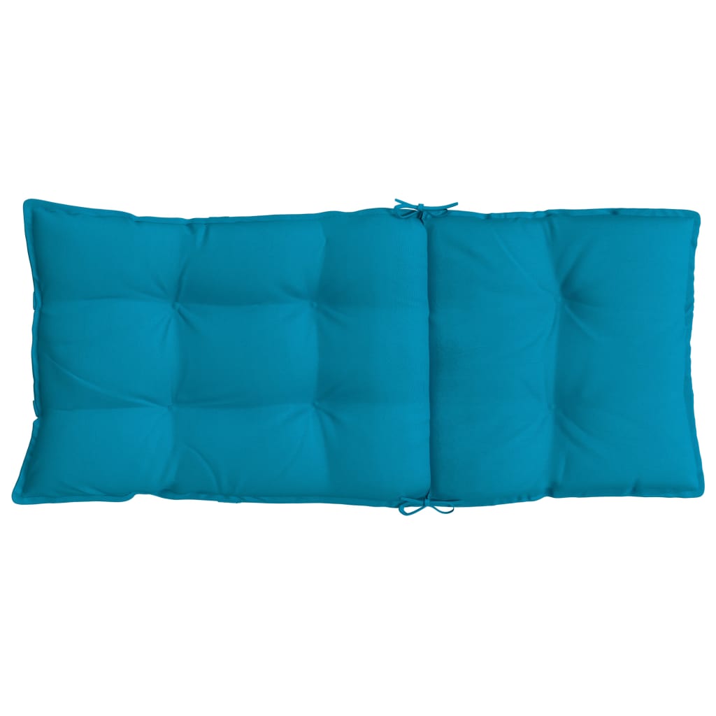 Cuscini Sedia con Schienale Alto 2 pz Blu Chiaro Tessuto Oxford
