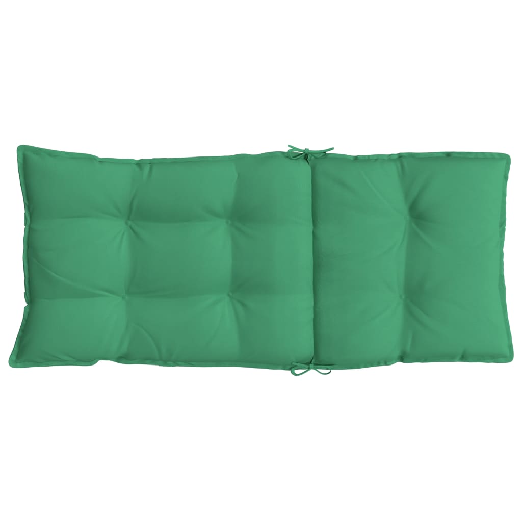 Cuscini per Sedia con Schienale Alto 2 pz Verde Tessuto Oxford