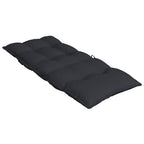 Cuscini per Sedia con Schienale Alto 4pz Nero in Tessuto Oxford