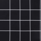 Cuscini Sedia Schienale Alto 6 pz Quadri Nero Tessuto Oxford