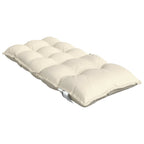 Cuscini per Sedia Schienale Basso 2 pz Crema in Tessuto Oxford