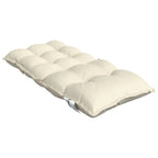 Cuscini per Sedia Schienale Basso 4 pz Crema in Tessuto Oxford